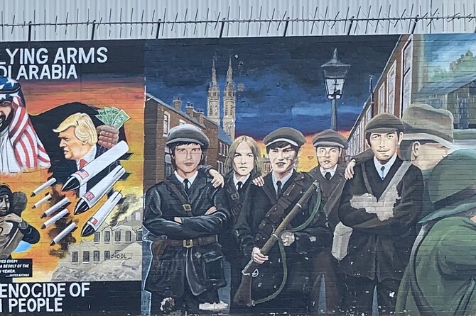 Award Winning Express 2 Hours Belfast Black Taxi/Cab tours - The Bobby Sands mural and the story of the PIRA