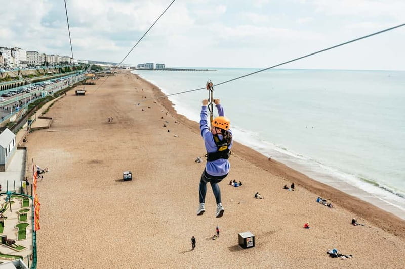 Brighton: Zip Wire Experience Ticket - Taking Off Above Madeira Drive