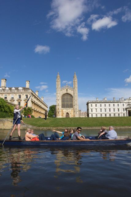 Cambridge: Guided Shared River Punting Tour - King’s College Chapel from the river