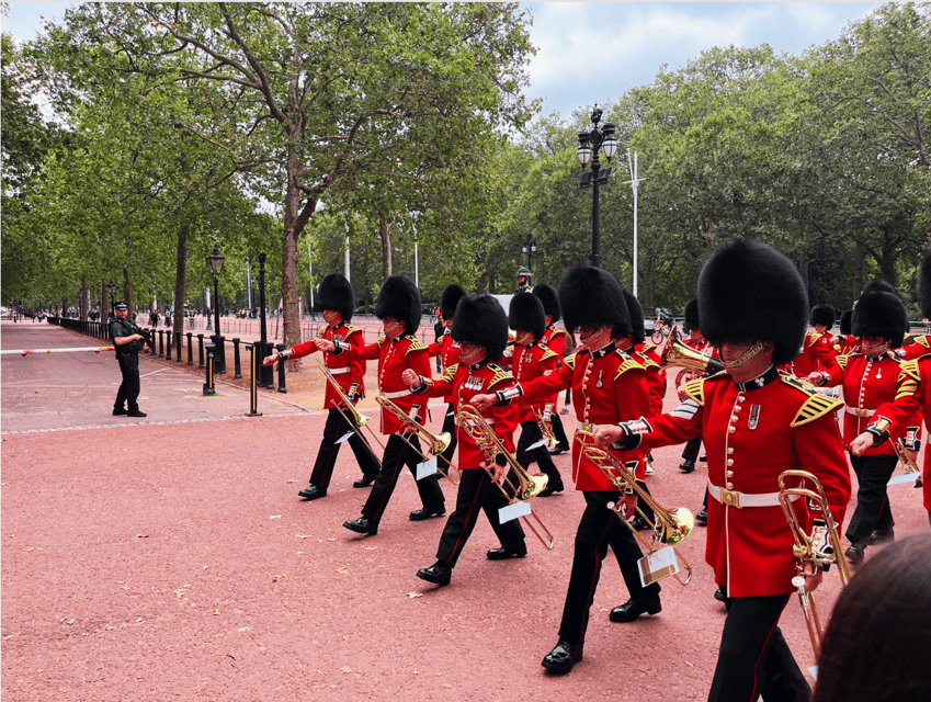 Changing of the Guard at Buckingham Palace - Clarence House and the royal family connection