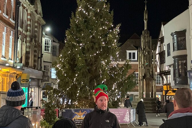 Christmas Mulled Wine Walk of Winchester - King Arthur and the surviving castle remains