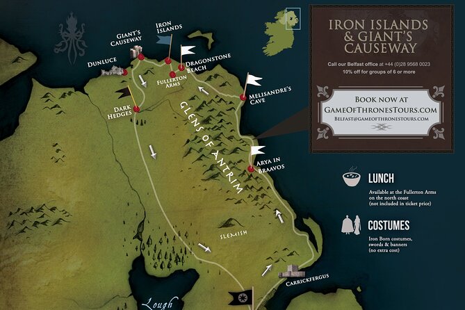 From Belfast: Game of Thrones, Iron Islands & Giant's Causeway - Cushendun Caves and the Stormlands