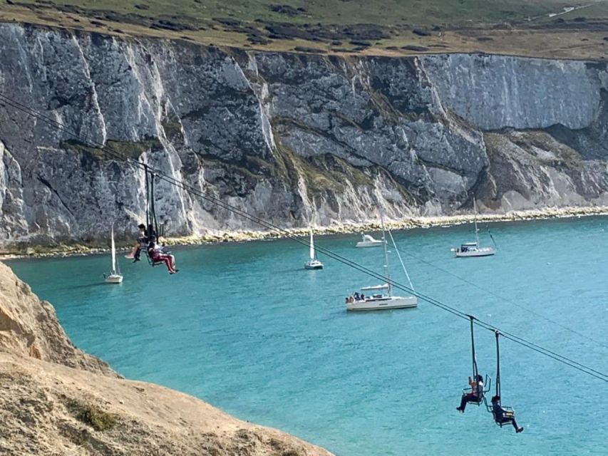 From Brighton: Isle of Wight Full-Day Trip via Portsmouth - Alum Bay, the Needles, and the chairlift choice
