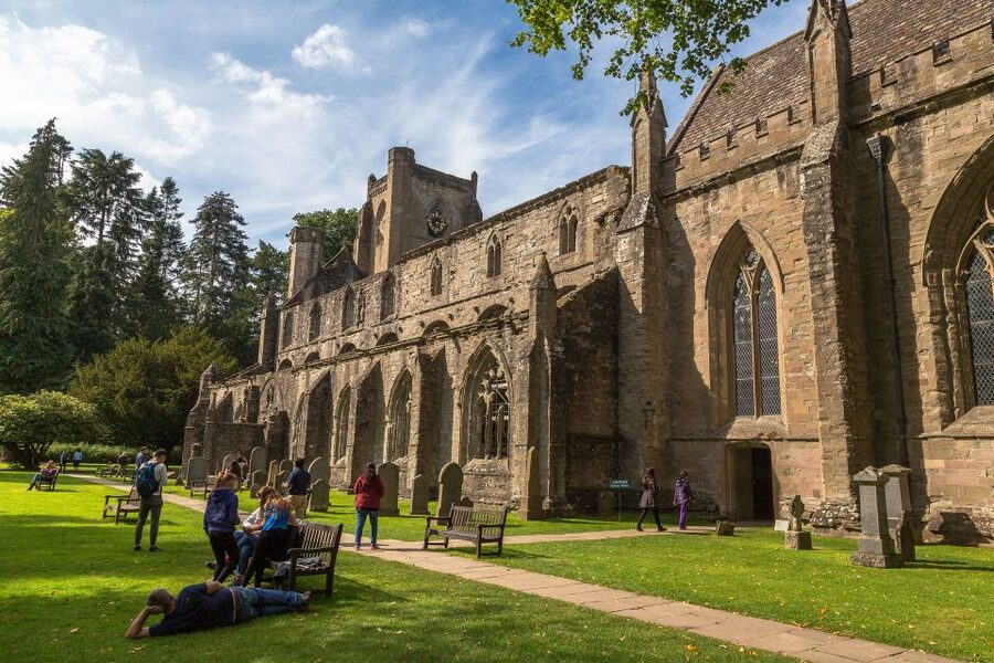 From Edinburgh: Full Day Scottish Highlands and Whisky Tour - Dunkeld and its cathedral on the River Tay