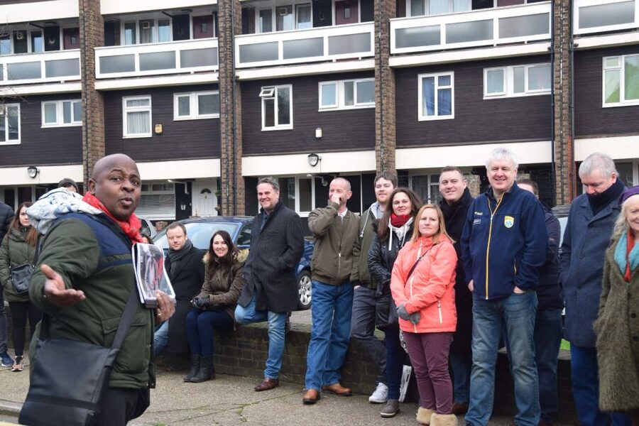 Gangster London Walking Tour with Actor Vas Blackwood - Walking through the Krays’ East End