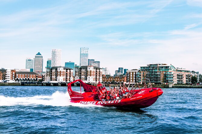 High-Speed Thames River Speedboat in London - The first view of Westminster