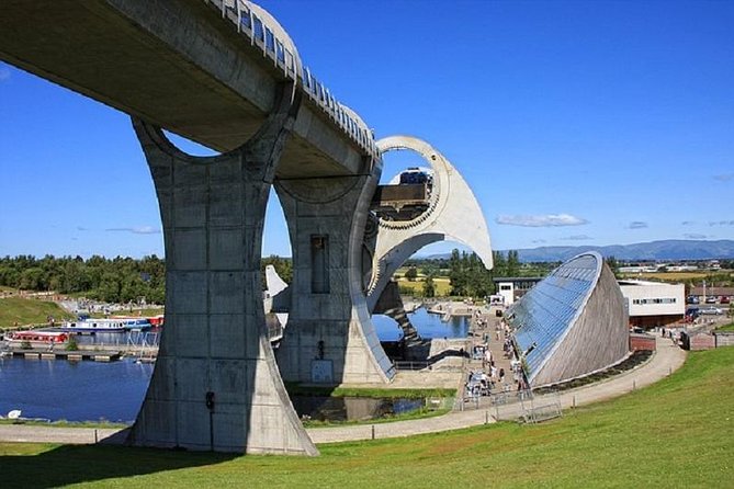 Kelpies and Falkirk Wheel Private Tour for 1 - 4 people from Greater Glasgow - The Falkirk Wheel: a boat lift that actually moves