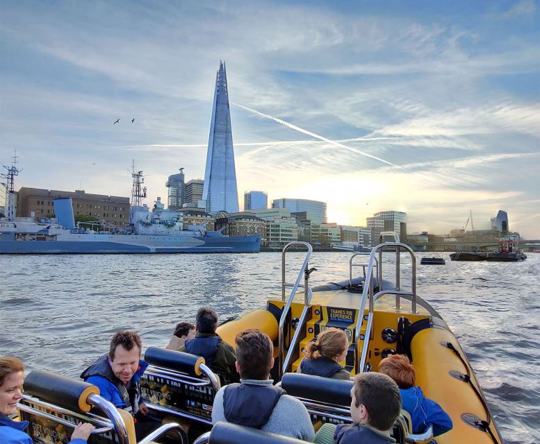 London: 20-Minute Tower RIB Blast from Tower Pier - The first landmarks: The Shard and HMS Belfast