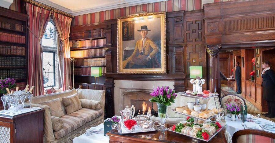London: Afternoon Tea at The Milestone with Champagne Option - Tea, silver service, and the first course