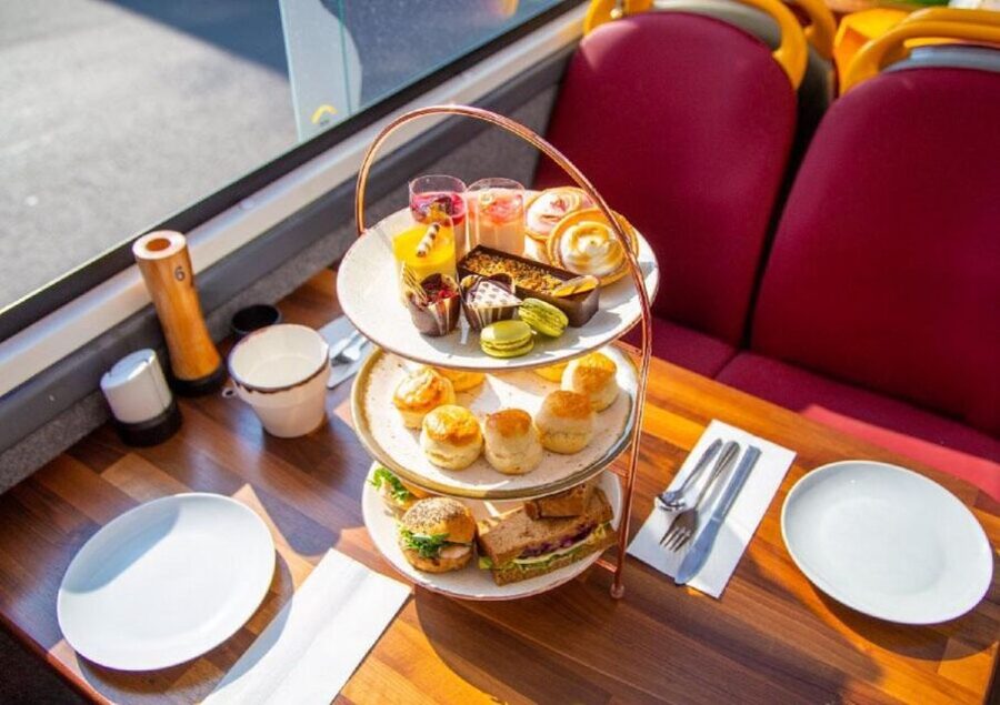 London: Afternoon Tea Bus with a Glass of Prosecco - The London Eye, Tower of London, and St. Paul’s Cathedral