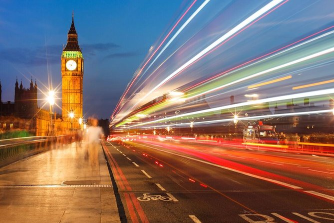 London by Night Sightseeing Open Top Bus Tour with Live Guide - Trafalgar Square, Piccadilly, and the city lights