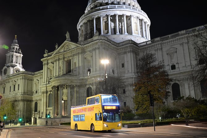 London by Night Sightseeing Tour - Open Top Bus - St Paul’s Cathedral and the City of London
