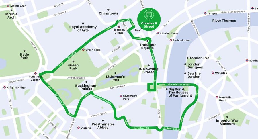 London: Children's Open Top Bus Tour - Starting near the Royal Opera Arcade