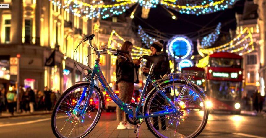 London Christmas Lights Bike Tour - Carnaby Street and the smaller city routes