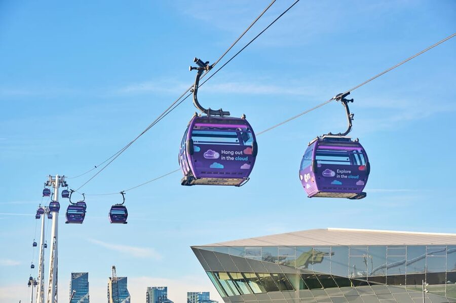 London: IFS Cloud Cable Car - What you see from Greenwich Peninsula