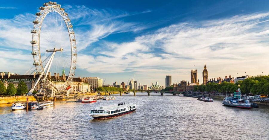 London in One Day Tour with River Cruise - Kensington and the Royal Albert Hall from the coach