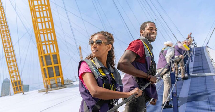 London: O2 Arena Rooftop Climbing Experience - The climb to the 52-meter viewing platform