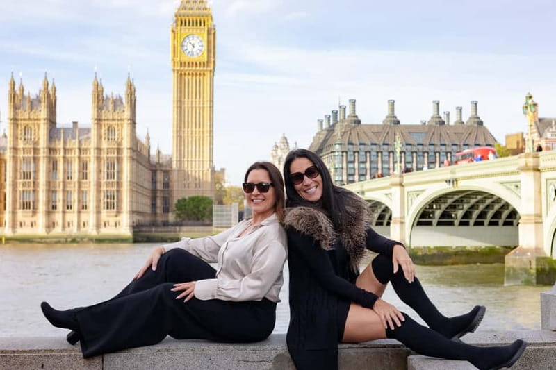 London: Private travel vacation photoshoot -Romantic Special - Working around Big Ben and Westminster Bridge