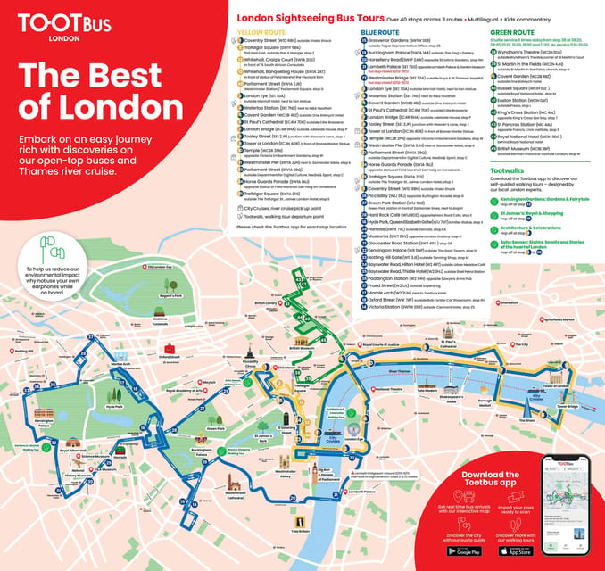London: Tootbus Must-See Hop-On Hop-Off Bus Tour with Cruise - The Yellow Route: Westminster, the West End, and the Royal Sights