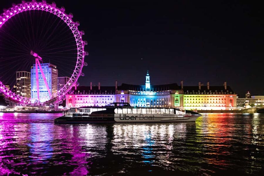 London: Uber Boat Return River Ticket + IFS Cloud Cable Car - From Westminster to North Greenwich by Uber Boat