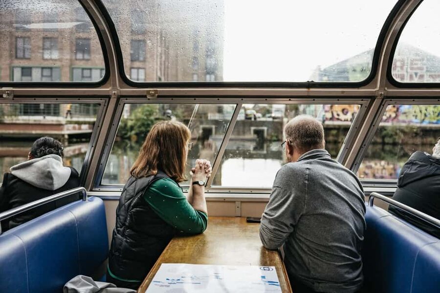 Manchester: Canal & River Cruise - Boarding beside the Lowry Theatre