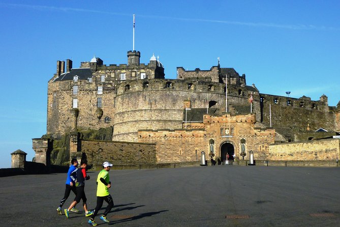 Panoramic Running Tour of Edinburgh - Edinburgh Castle adds a historic city view