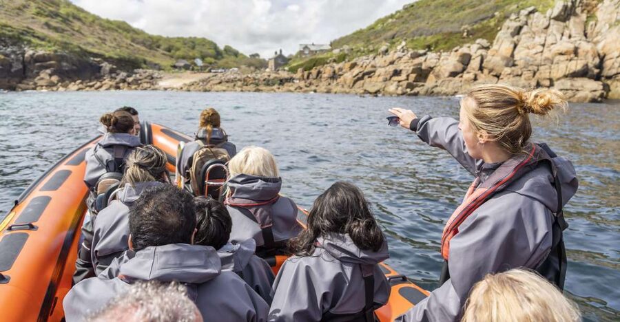 Penzance: Land's End Boat Tour with Wildlife Guides - The return route past St Michaels Mount