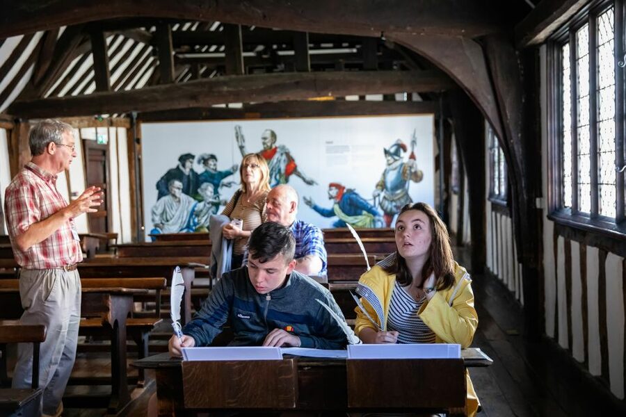 Shakespeare's Schoolroom and Guildhall Entrance Tickets - Taking a Tudor lesson with Master Thomas Jenkins