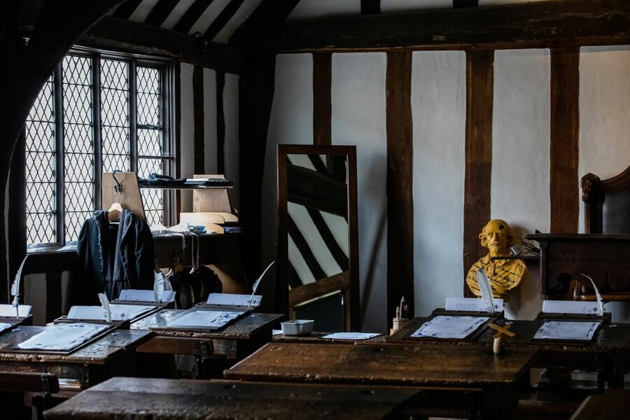 Shakespeare's Schoolroom and Guildhall Entrance Tickets - Quill writing, costumes, and Tudor games