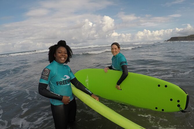 Taster Surfing Lesson in Bude - Getting fitted for the wetsuit and board