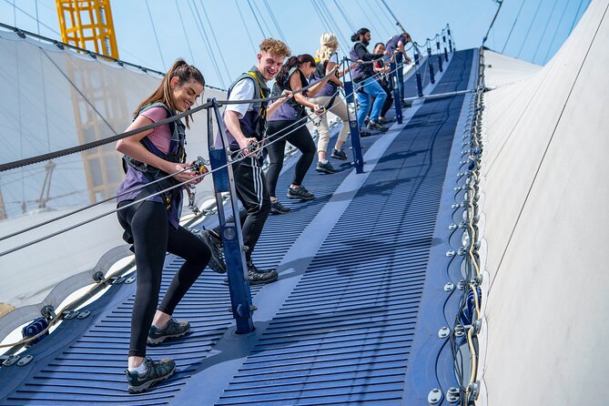 Up at The O2: Daytime Climb with Guided Tour with Panoramic Views - Reaching the 52-metre summit