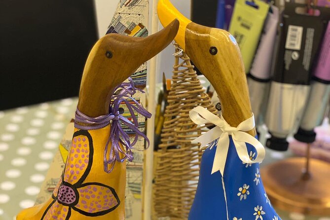 Wooden Duck Painting or Pottery Painting-Take item home same day - The social side: cake, drinks, and shared table time